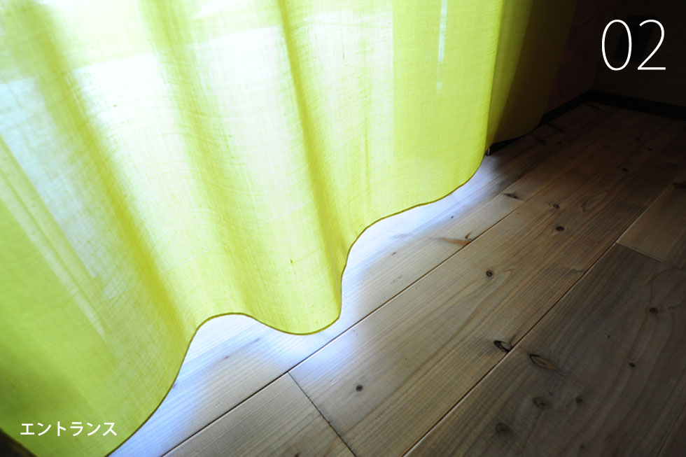 大阪　設計事務所　建築家　玄関　オーガンジー