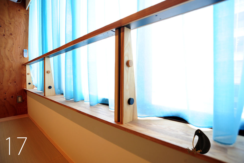 大阪　設計事務所　建築家　手摺　オーガンジー　カーテン